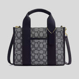 COACH Smith Tote Bag 24 In Signature Jacquard Navy/Midnight Navy CAR78