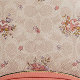 COACH Court Backpack In Signature Canvas With Floral Print Sand Multi CAS40
