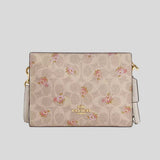 COACH Slim Crossbody Bag In Signature Canvas With Floral Print Sand Multi CBA71