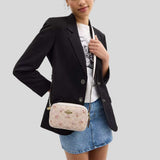 COACH Mini Jamie Camera Bag In Signature Canvas With Floral Print Sand Multi CBA86