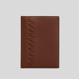 COACH Passport Card Case With Whipstitch Saddle CBE02