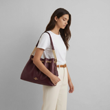 COACH Evelyn Shoulder Bag Dark Wine CCZ79
