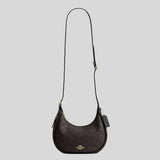 COACH Emily Shoulder Bag In Signature Canvas Walnut/Black CDX17