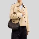COACH Emily Shoulder Bag In Signature Canvas Walnut/Black CDX17