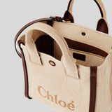 CHLOE Small Chloe Carry Tote Bag In Raffia Effect Fibres Hot Sand CH25US911P1924P