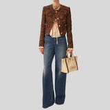 CHLOE Small Chloe Carry Tote Bag In Raffia Effect Fibres Hot Sand CH25US911P1924P