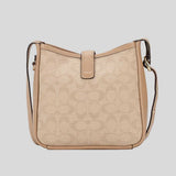 COACH Hadley Mini Crossbody Bag With Signature Canvas Dark Natural Multi CAM80