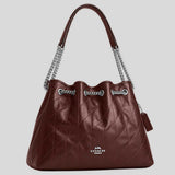 COACH Evelyn Shoulder Bag With Quilting Maple CDR00