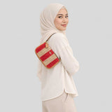 COACH Nolita 19 In Straw and refined pebble leather Red/Tan CEM99