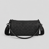 COACH Andre Barrel Bag 24 In Signature Canvas Matte Black/Black Signature CET75
