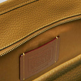 COACH Pebble Leather Cargo Tote Bag Honey Brown CAM75