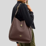 COACH Hadley Large Shoulder Bag Dark Stone CCD65