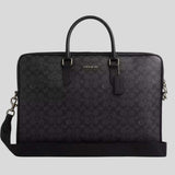 COACH Ethan Large Brief In Signature Canvas Charcoal/Black CCF56
