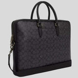 COACH Ethan Large Brief In Signature Canvas Charcoal/Black CCF56