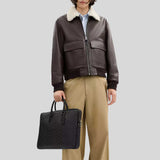 COACH Ethan Large Brief In Signature Canvas Charcoal/Black CCF56