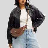 COACH Aria Shoulder Bag In Signature Canvas Brown/Copper CCL27