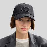COACH Coach Signature Patch Baseball Hat Black XS/S CCN89