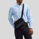 COACH Turner Flap Crossbody Bag In Signature Canvas Charcoal/Black CCQ53