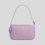 COACH Nolita 19 In Signature Leather With Heart Charm Light Violet CCZ27