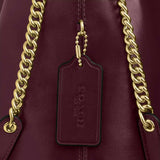 COACH Evelyn Shoulder Bag Dark Wine CCZ79
