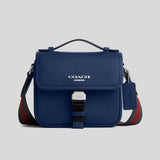 COACH Racer Crossbody Bag With Varsity Stripe Webbing Deep Blue Multi CDC83