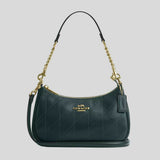 COACH Teri Shoulder Bag With Quilting Dark Teal CDP32