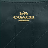 COACH Teri Shoulder Bag With Quilting Dark Teal CDP32
