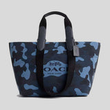 COACH Small Tour Tote Bag With Camo Print Blue Multi CDQ74