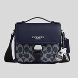 COACH Racer Crossbody Bag In Signature Canvas With Charms Denim/Chalk CEB25