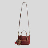 COACH City Mini Tote Bag With Charms Gold/Russet CEU30