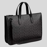 COACH Isaac Workbag In Signature Canvas Charcoal Signature CV970