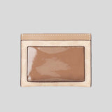 COACH Slim Id Card Case In Signature Canvas Sand/Taupe CZ286
