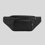 COACH Racer Belt Bag In Signature Charcoal/Black CT714