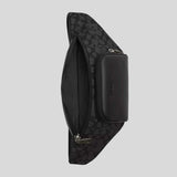 COACH Racer Belt Bag In Signature Charcoal/Black CT714