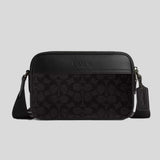 COACH Graham Crossbody Bag In Signature Canvas Charcoal/Black CV921