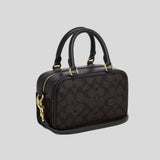 COACH Satchel Crossbody Bag In Signature Canvas Walnut/Black CW197