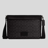 COACH District Crossbody Bag In Signature Canvas Charcoal/Black CY824