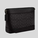COACH District Crossbody Bag In Signature Canvas Charcoal/Black CY824