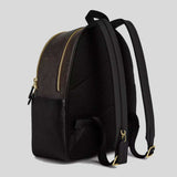 COACH Court Backpack In Signature Canvas Walnut/Black CZ176