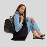 COACH Court Backpack In Signature Canvas Walnut/Black CZ176