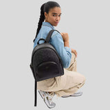 COACH Court Backpack In Signature Canvas Charcoal/Black CZ176