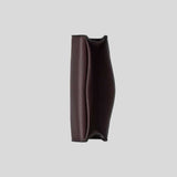 COACH Flap Card Case In Signature Canvas Walnut/Black CZ272