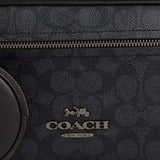 COACH Elias Belt Bag In Signature Canvas Charcoal/Black CZ400