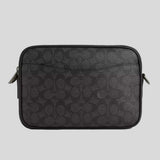 COACH Elias Crossbody In Signature Canvas Charcoal/Black CZ401