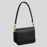 COACH Quinn Bag In Signature Canvas Gold/Walnut/Black CZ770