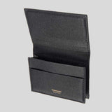 FERRAGAMO Gancini Leather Card Holder Nero Black 781793