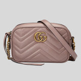 GUCCI GG Marmont Matelassé Mini Bag Dusty Rose 448065