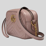 GUCCI GG Marmont Matelassé Mini Bag Dusty Rose 448065
