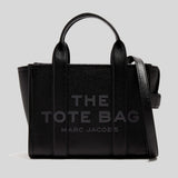 MARC JACOBS Leather The Tote Small Traveler Tote Bag Black H009L01SP21
