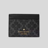 KATE SPADE Spade Flower Small Slim Card Holder Black KN761